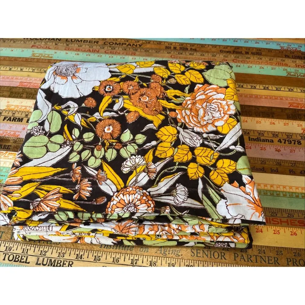 Urban Outfitters Mila Queen Flat Sheet Garden Fairy Y2K Boho Earthy Floral Anthr